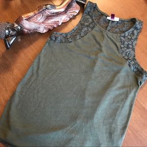 Cute lace detail tank top